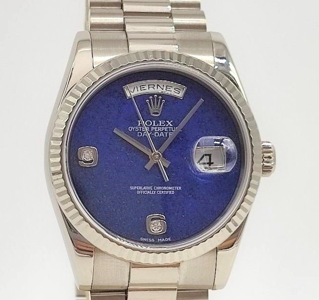 Rolex - OP Day-Date 'Lapis Lazuli Diamonds Dial' - 118239 - Mænd - 2000-2010