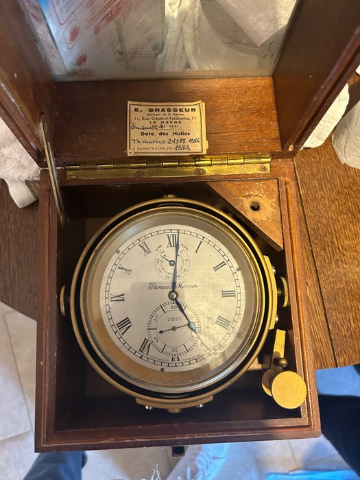 Marine kronometer - Thomas Mercer - Træ - Første halvdel af det 20 århundrede