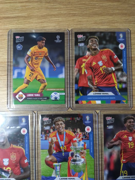 2024 Topps Now Uefa Euro  UCL Lamine Yamal - 7 Card - Næsten så god som ny (NM)