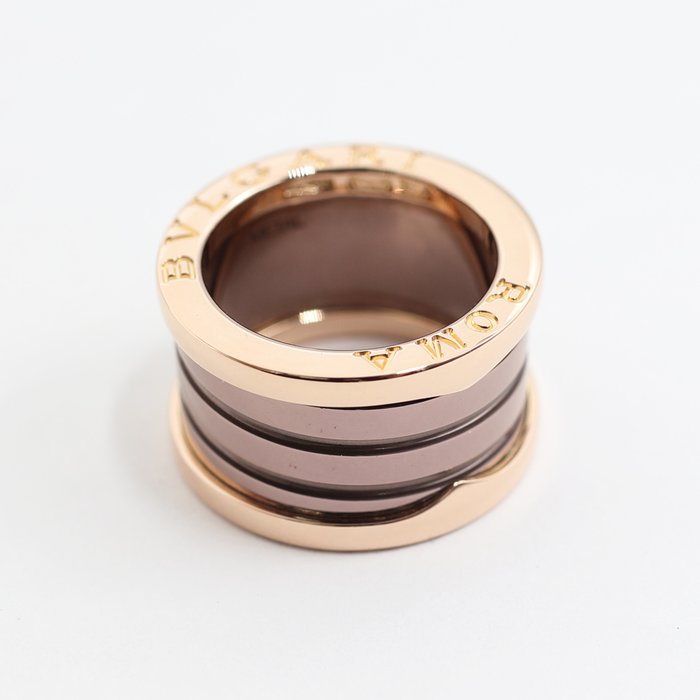 Bvlgari - Ring - B.zero 1 - 18 kraat Metal, Rosaguld, Keramisk