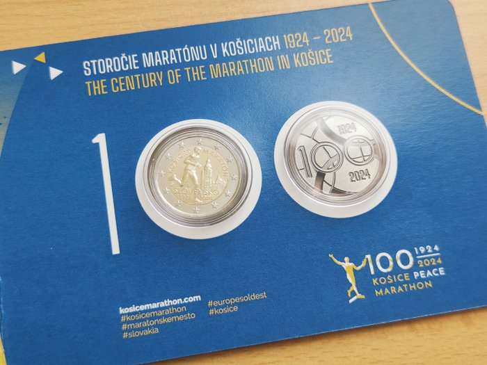 Slovakiet. 2 Euro 2024 "Košice International Marathon"  (Ingen mindstepris)