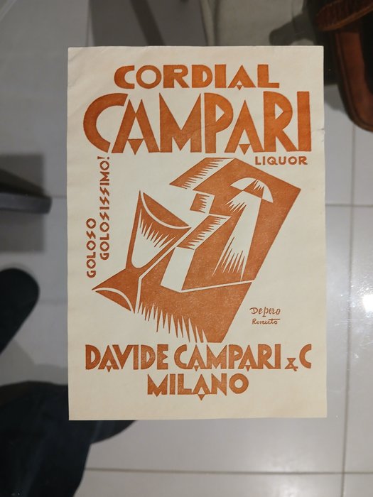 Fortunato Depero (1892-1960) (d'après) - Campari volantini pubblicitari