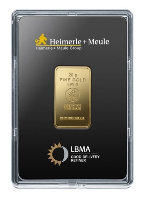 20 gram - Guld 999 - Heimerle + Meule, Germany - Forseglet