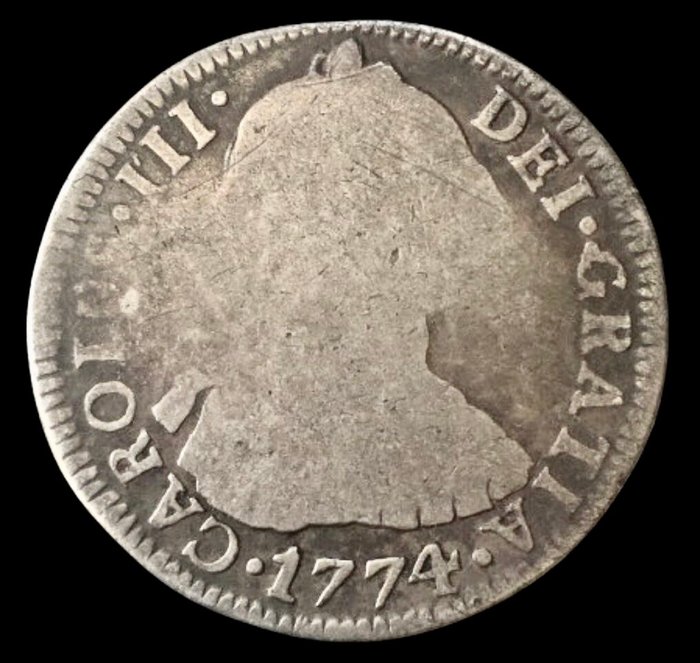 Spanien. Carlos III (1759-1788). 2 Reales - 1774 JP - Potosí - (R607)  (Ingen mindstepris)