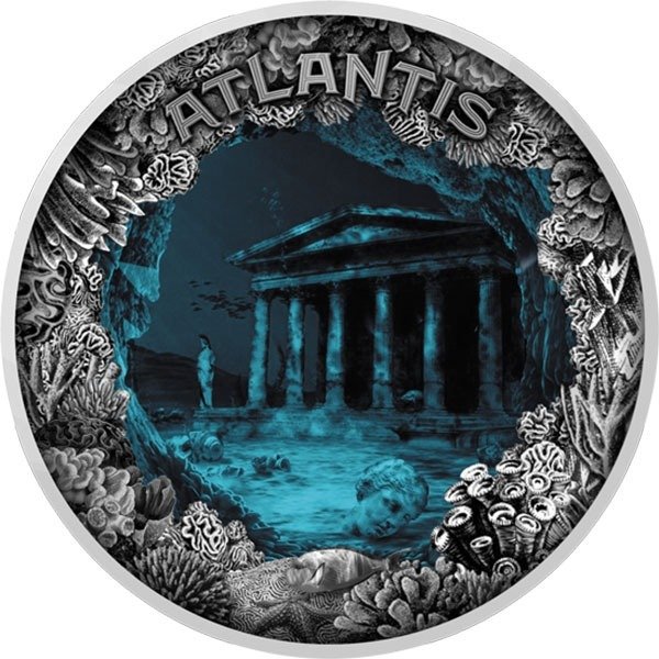 Niue. 5 Dollars 2019 Atlantis - The Sunken City - Antique Finish, 2 Oz (999)  (Ingen mindstepris)