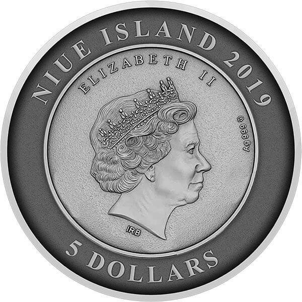 Niue. 5 Dollars 2019 Atlantis - The Sunken City - Antique Finish, 2 Oz (999)  (Ingen mindstepris)