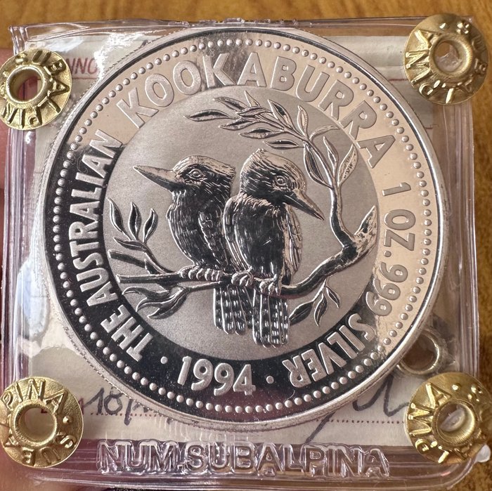 Australien. 1 Dollar 1994 Kookaburra , 1 Oz (.999)  (Ingen mindstepris)