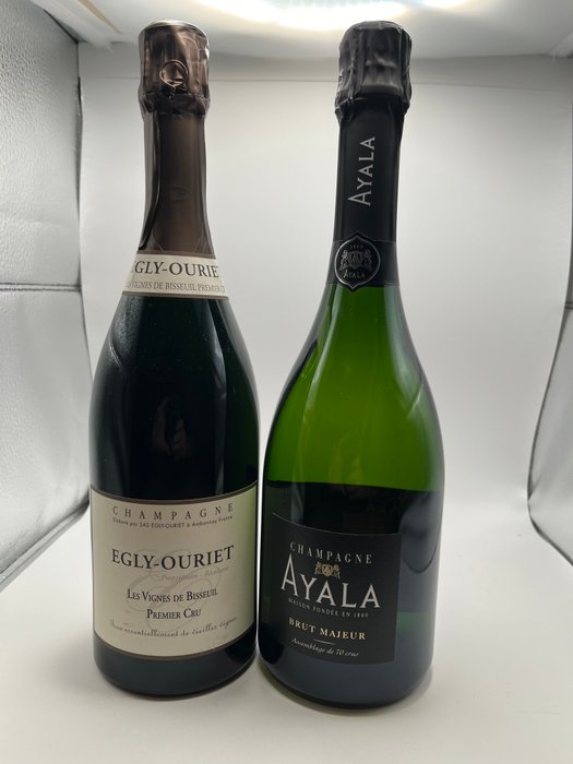 Ayala, Egly Ouriet, 1X Egly Ouriet Les Vignes de Bisseuil + 1X Ayala brut Majeur - Champagne - 2 Flaske (0,75L)