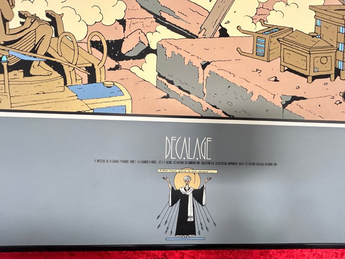 Blake en Mortimer Prenten Decalage - Le mystère de la Grande Pyramide - 1 Album - Begrænset og nummereret udgave - 1984