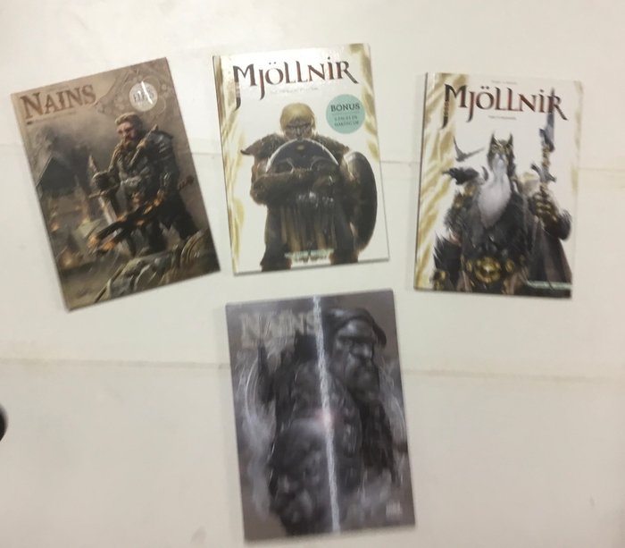 Nains T1 + T21 + Mjöllnir T1 + T2 + dédicace - 4x C - 4 Album - Første udgave - 2013/2021