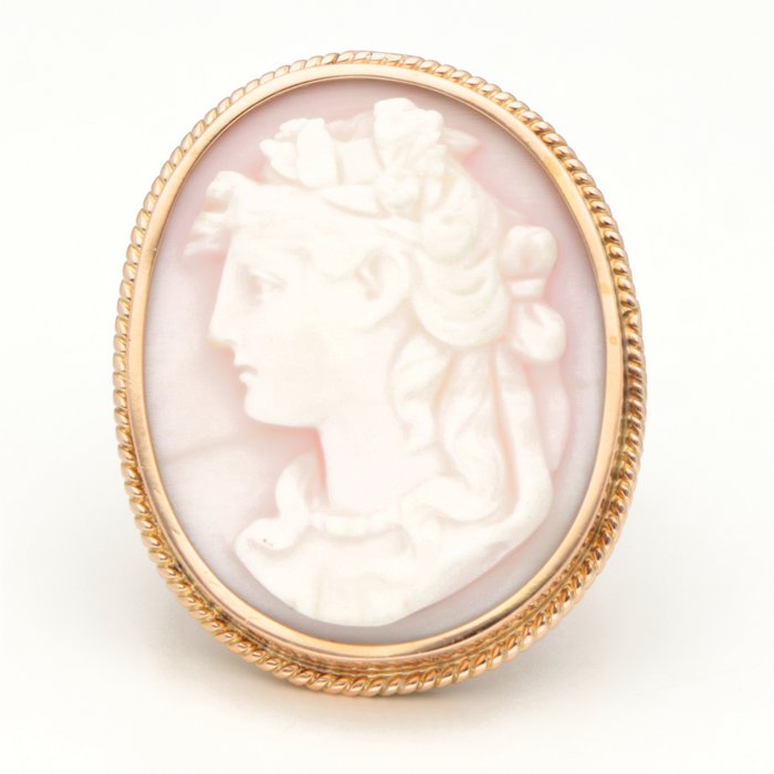 Ring - 14 karat Gulguld - Cameo