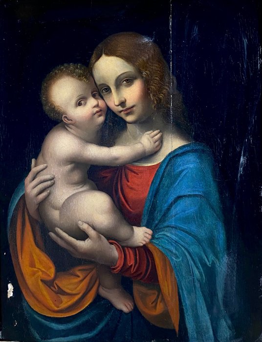 European school (XIX), After Giampetrino - Madonna con bambino