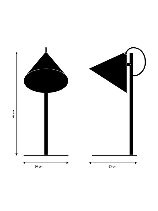 Frandsen - Benny Frandsen - Bordlampe - Benjamin - Metal