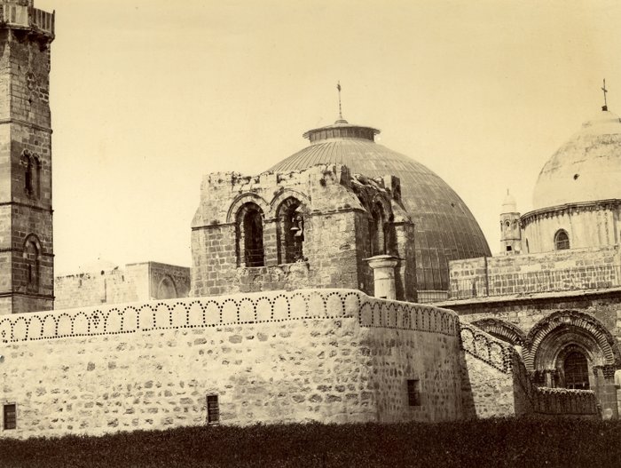 Arnoux, Zangaki et divers (XIX) - 3 photos, femmes orientales, dôme du Rocher et Oasis