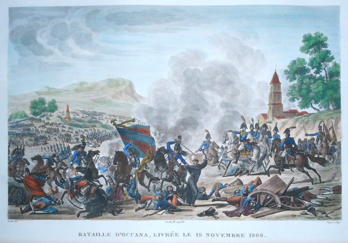 Spanien - Ocaña Toledo; Vernet / Couchè - Bataille d'Occana livrée le 19 novembre 1809 (Napoleon) - 1821-1850