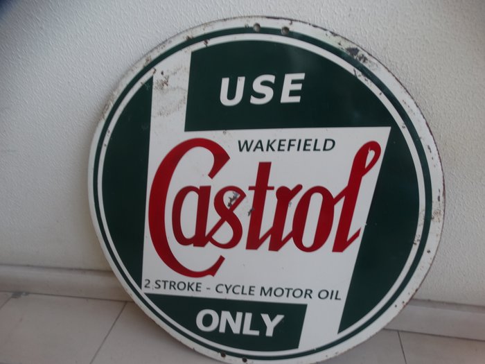 Plakette - Castrol messingjern