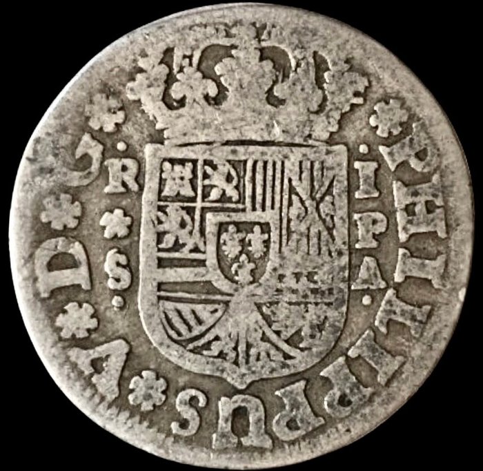 Spanien. Felipe V (1700-1746). Real - 1732 PA - Sevilla - (R612)  (Ingen mindstepris)