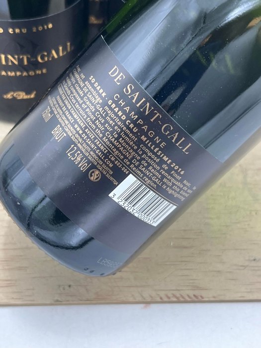 2016 De Saint-Gall, De Saint Gall "So Dark" - Champagne Grand Cru - 6 Flasker (0,75 L)