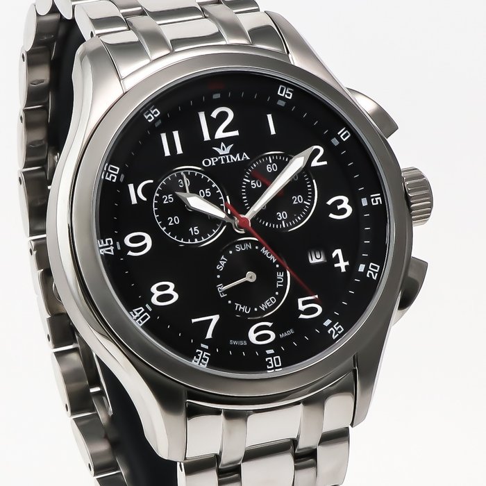 Optima - Swiss Chronograph - OSC376-SS-3 - Ingen mindstepris - Mænd - 2011-nu