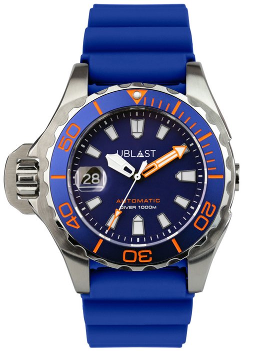 Ublast - " NO RESERVE PRICE " Reverse Professional Diver 100 ATM - REF.UBREV44BUOG - Ingen mindstepris - Mænd - Ny