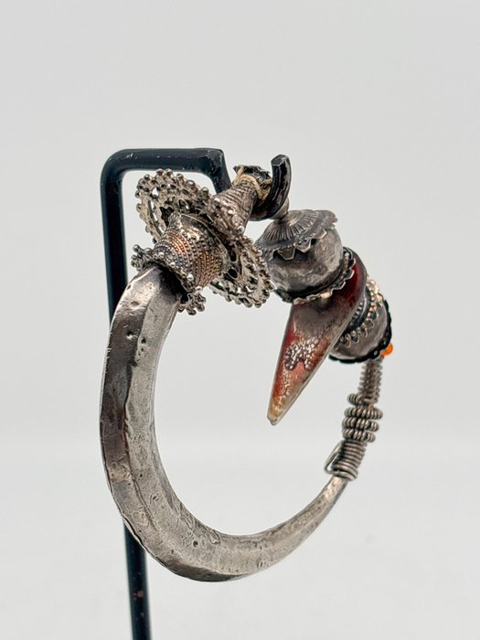 Næse ring - Glas, Sølv - Indien - 1800-tallet