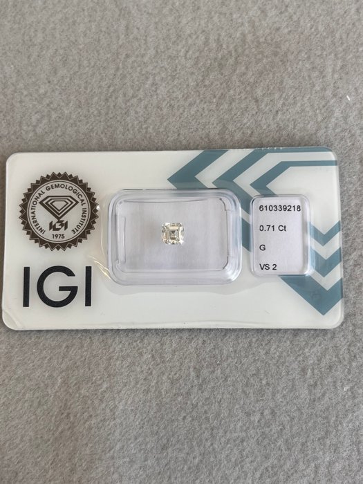 1 pcs Diamant  (Natur)  - 0.71 ct - Kvadrat - G - VS2 - International Gemological Institute (IGI)