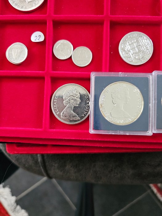 Canada. A Lot of 15x Canadian Silver Coins, including Cased Commemorative Silver Dollars 1917-1994  (Ingen mindstepris)