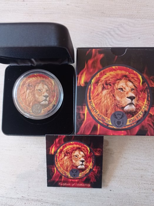 Sydafrika 5 Rand 2024 Big Five - Lion 1 Oz (999)  (Ingen mindstepris)