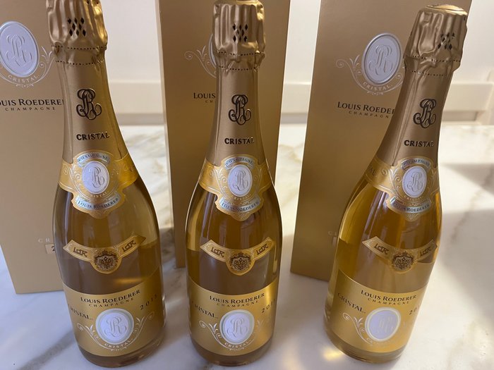 2015 Louis Roederer, Cristal - Reims Brut - 3 Flasker (0,75 L)