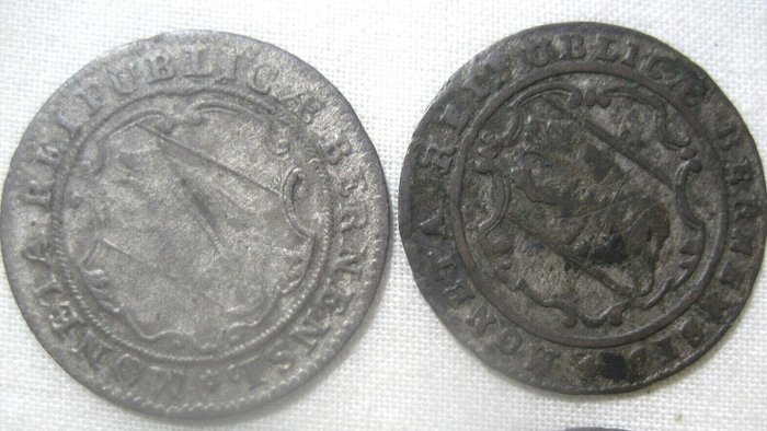 Schweiz, Bern 1/2 Batzen 1720 - 1776 -1788 and 1794  (Ingen mindstepris)