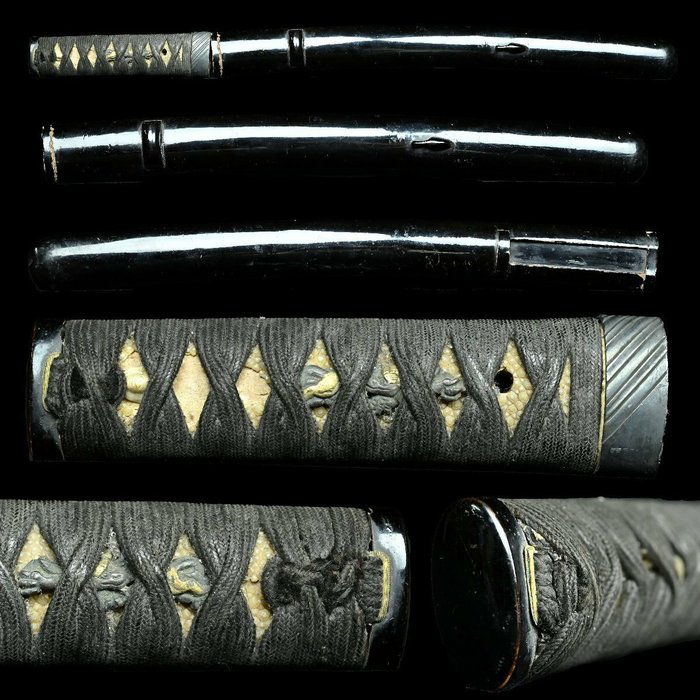 Tsuka, Tsuba, Fuchi, Saya - Træ - Japan - Edo-perioden (1600-1868)