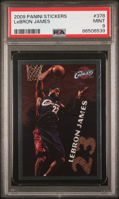 2009/10 Panini NBA Basketball Stars Stickers - LeBron James #378 PSA 9 Graded sticker