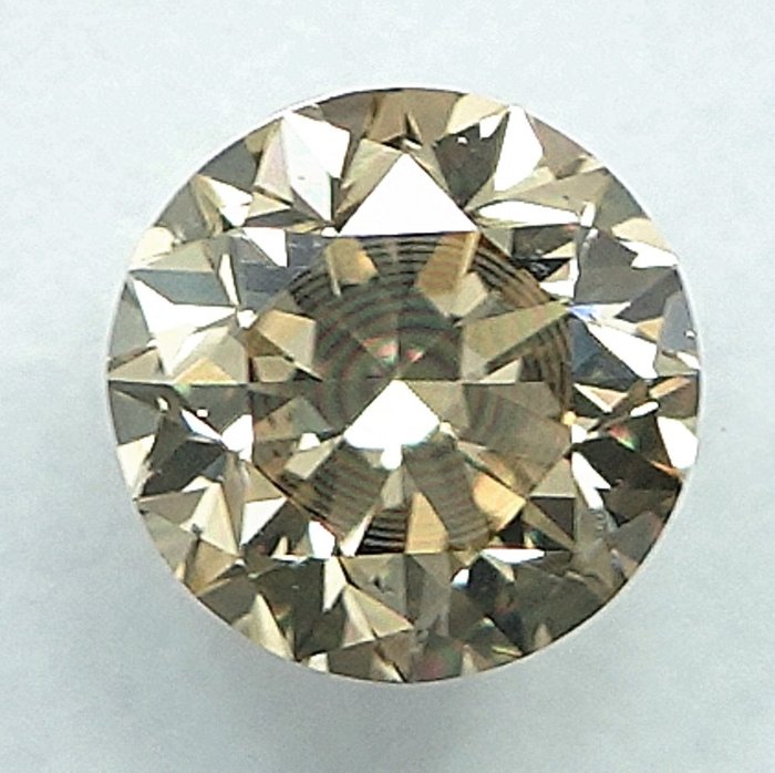 1 pcs Diamant  (Naturfarvet)  - 0.50 ct - Fancy light Brunlig Gul - VS2 - International Gemological Institute (IGI)