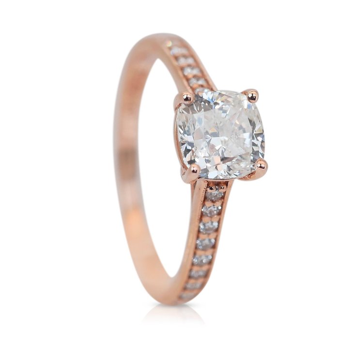 Ring - 18 kraat Rosaguld -  1.21ct. tw. Diamant (Natur) - Diamant