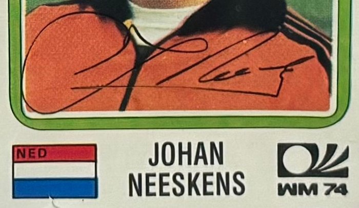 1994 Panini World Cup Story Johan Neeskens #85 Hand Signed Beckett Autograph 9 - 1 Graded sticker