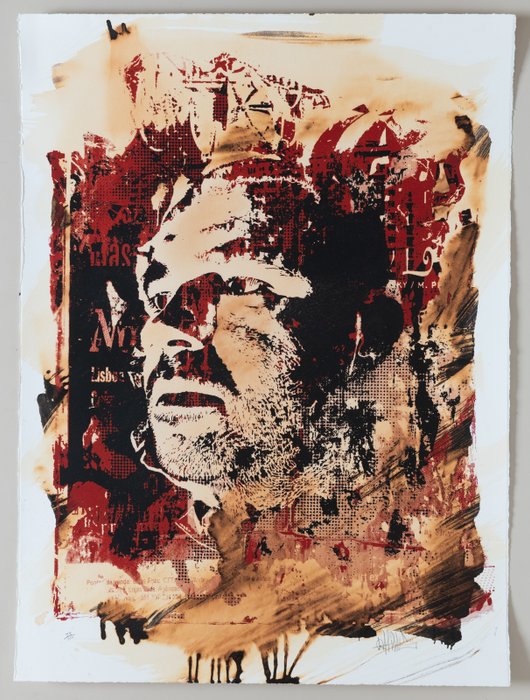 Vhils (1987) - Corpocracy (hand finished)