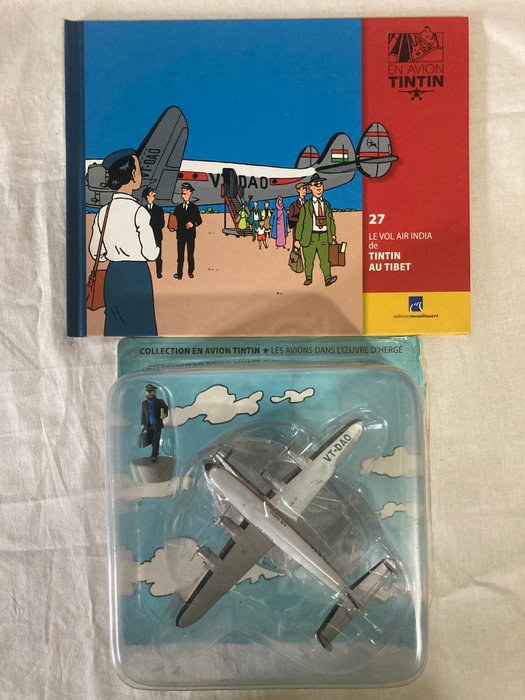 Moulinsart - Modelfly  (6) - En Avion Tintin N°22.N°27.N°50 avec leur livre - Tintin