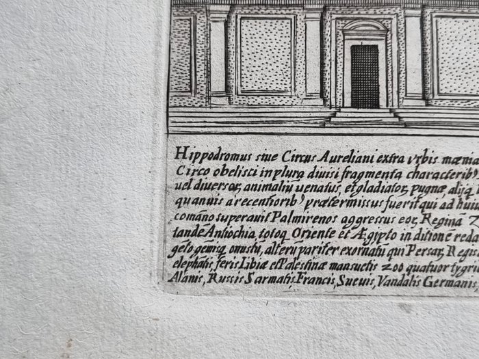 Giovanni Giacomo De Rossi (1627-1691) - Giacomo Lauro (prima del 1650) - Hippodromus Aureliani Imp.  - Antiquae urbis splendor - Roma