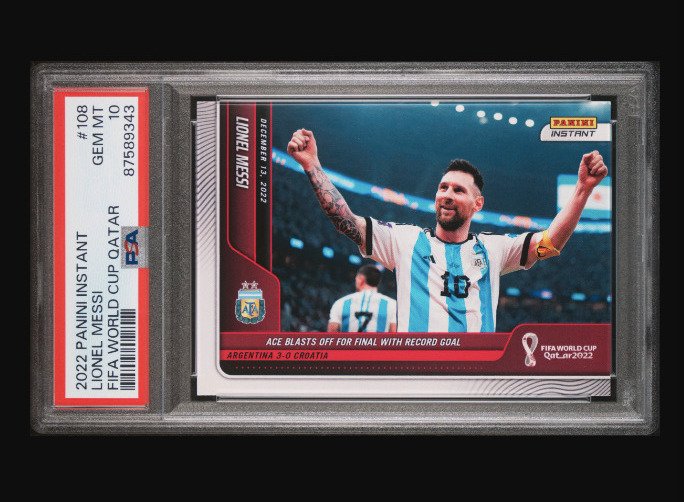 2022 - Panini - Instant World Cup - Lionel Messi - #108 - 1 Graded card - PSA 10