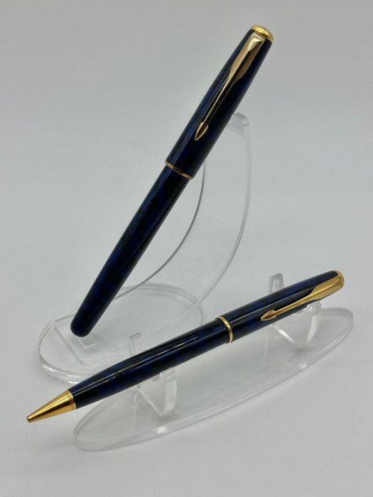 Parker - Sonnet - Blue Laquer  Gold Plated *2 pieces Set - Pen