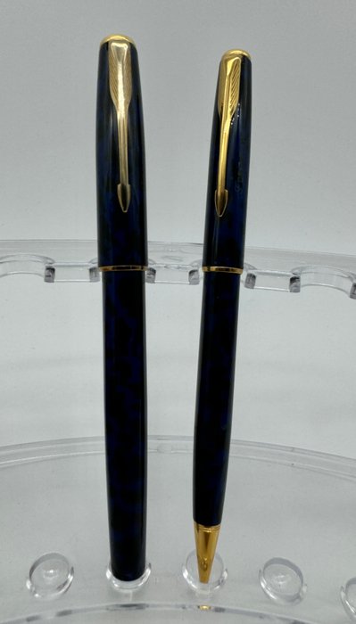 Parker - Sonnet - Blue Laquer  Gold Plated *2 pieces Set - Pen