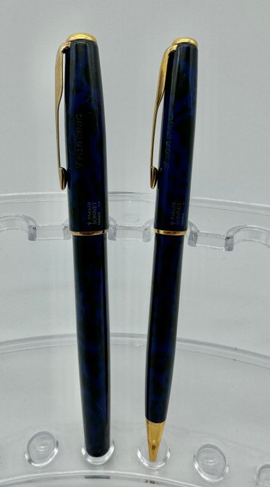 Parker - Sonnet - Blue Laquer  Gold Plated *2 pieces Set - Pen