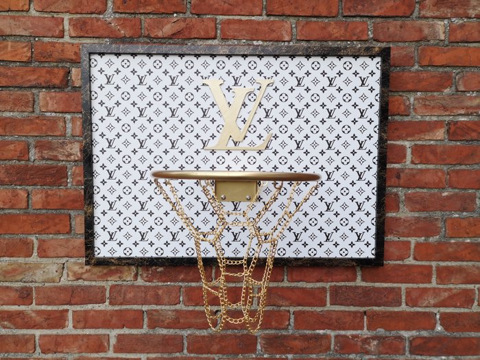 Brother X (1969) - Louis Vuitton faux leather framed basketball board