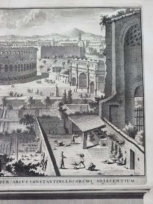 Italien - Rom; François Halma / Lievin Cruyl - Beschryving van Nieuw / Vedute di Roma - Prospectus Colossael - Colosseo - 1701-1720