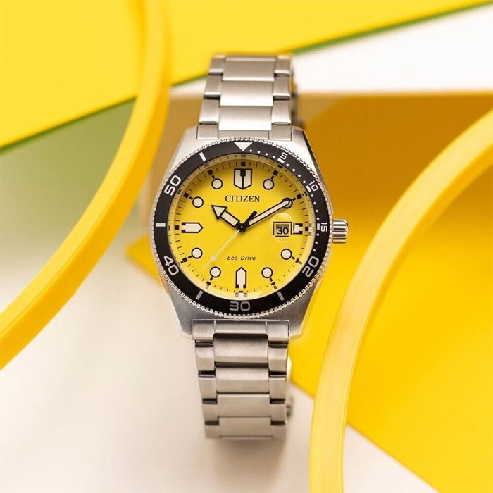 Citizen - Eco-Drive Sport Yellow - Brand New - Ingen mindstepris - AW1760-81Z - Mænd - 2011-nu