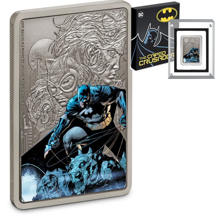 Niue. 2 Dollars 2020 DC Comics Batman The Caped Crusader Poster 1 oz Silver Proof