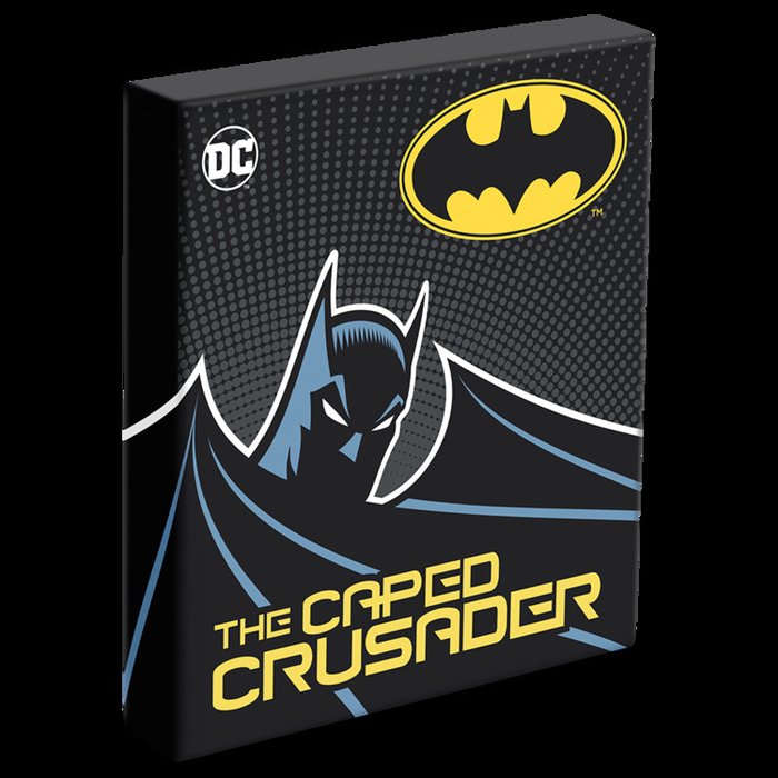 Niue. 2 Dollars 2020 DC Comics Batman The Caped Crusader Poster 1 oz Silver Proof