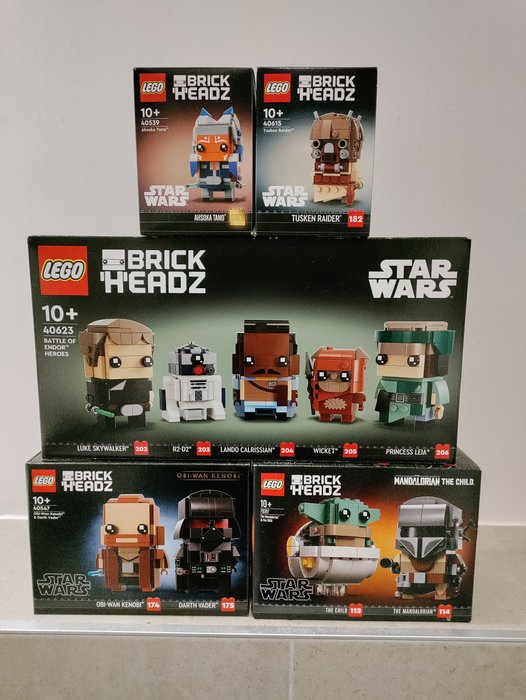 Lego - Star Wars - 40539 / 40547 / 40615 / 40623 / 75317 - 5x Star Wars BrickHeadz - 2020+