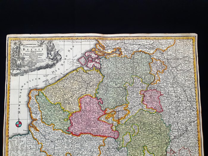 Europa - Holland / Belgien / Bruxelles / Antwerpen / Rotterdam / Amsterdam; Matthaus Seutter - Germaniae Inferioris Belgii Pars Meridionalis - 1721-1750