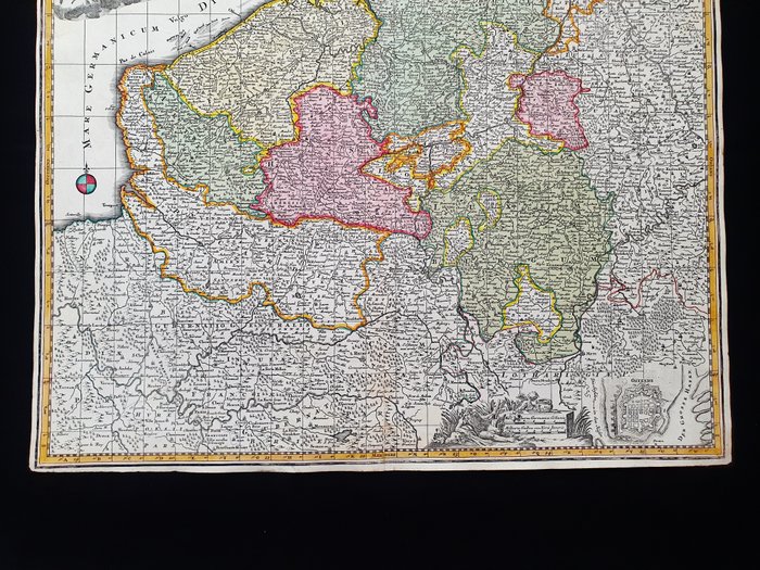 Europa - Holland / Belgien / Bruxelles / Antwerpen / Rotterdam / Amsterdam; Matthaus Seutter - Germaniae Inferioris Belgii Pars Meridionalis - 1721-1750